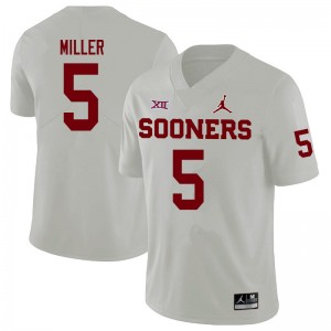 Men A.D. Miller White OU Sooners Jordan Brand College Football #5 Jersey 733675-413
