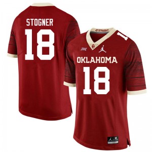 Men Austin Stogner Crimson Oklahoma Sooners Jordan Brand Limited College Football #18 Jersey 320919-992