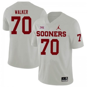 Men Brey Walker White Sooners Jordan Brand College Football #70 Jersey 486679-729