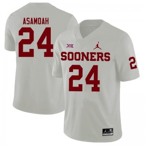 Men Brian Asamoah White OU Jordan Brand College Football #24 Jersey 865778-293