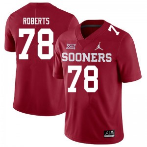 Men Bryce Roberts Crimson OU Jordan Brand College Football #78 Jersey 814659-694
