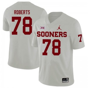 Men Bryce Roberts White OU Sooners Jordan Brand College Football #78 Jersey 780240-339