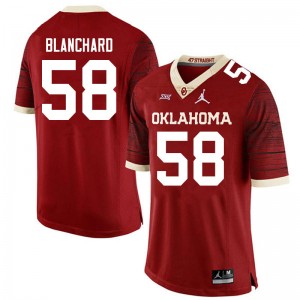 Men Caden Blanchard Crimson OU Sooners Jordan Brand Limited College Football #58 Jersey 845355-799