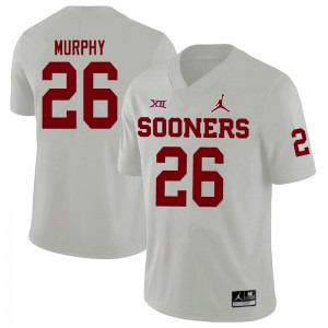 Men Caleb Murphy White Sooners Jordan Brand College Football #26 Jersey 472517-793