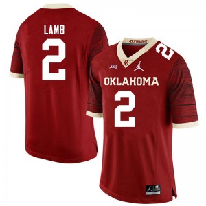 Men CeeDee Lamb Crimson Oklahoma Jordan Brand Limited College Football #2 Jersey 519785-890