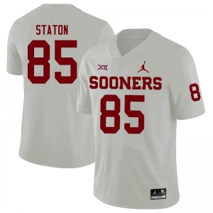 Men Devin Staton White Sooners Jordan Brand College Football #85 Jersey 869570-534