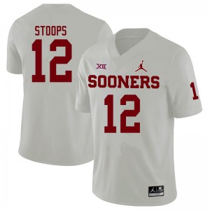 Men Drake Stoops White Oklahoma Sooners Jordan Brand College Football #12 Jersey 284376-412