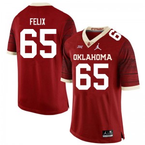Men Finley Felix Crimson Oklahoma Sooners Jordan Brand Limited College Football #65 Jersey 193473-883