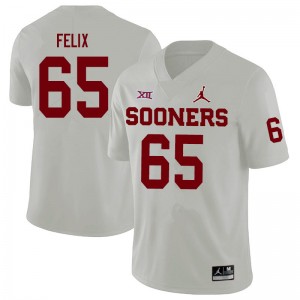 Men Finley Felix White OU Sooners Jordan Brand College Football #65 Jersey 693050-271