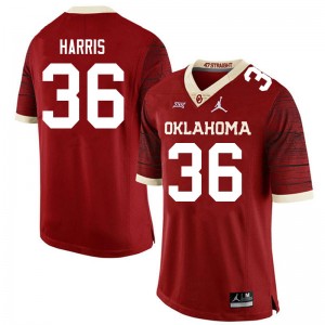 Men Isaiah Harris Crimson Sooners Jordan Brand Limited College Football #36 Jersey 294889-185