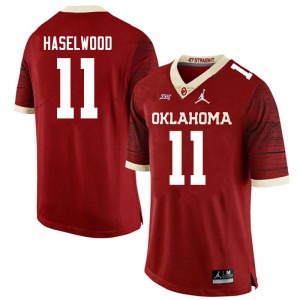 Men Jadon Haselwood Crimson OU Sooners Jordan Brand Limited College Football #11 Jersey 186121-324