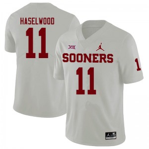 Men Jadon Haselwood White OU Sooners Jordan Brand College Football #11 Jersey 684347-279