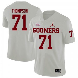 Men Michael Thompson White OU Sooners Jordan Brand College Football #71 Jersey 279794-792