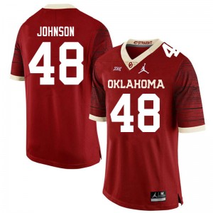Men Stephen Johnson Crimson OU Jordan Brand Limited College Football #48 Jersey 107390-360