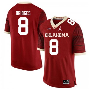 Men Trejan Bridges Crimson Oklahoma Jordan Brand Limited College Football #8 Jersey 761367-198