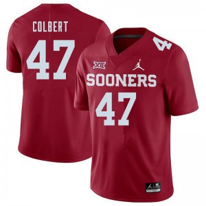 Men Asa Colbert Crimson OU Sooners Jordan Brand College Football #47 Jersey 424929-663