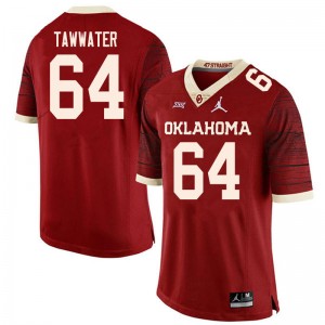 Men Ben Tawwater Retro OU Sooners College Football #64 Jersey 857445-576