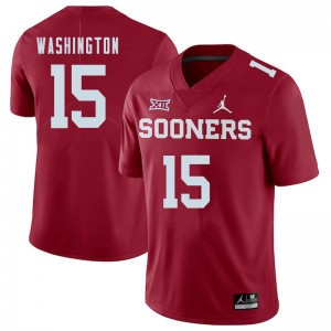 Men Bryson Washington Crimson Sooners Jordan Brand College Football #15 Jersey 990230-860
