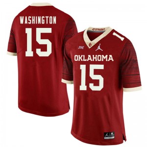 Men Bryson Washington Retro Oklahoma Sooners Jordan Brand College Football #15 Jersey 129185-485