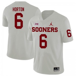 Men Cade Horton White Oklahoma College Football #6 Jersey 312766-250