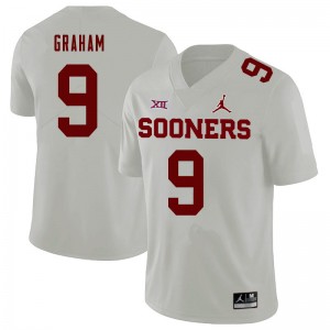 Men D.J. Graham White OU Jordan Brand College Football #9 Jersey 496289-464