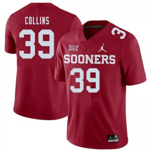 Men Doug Collins Crimson Sooners Jordan Brand College Football #39 Jersey 750978-635
