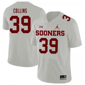 Men Doug Collins White Oklahoma Jordan Brand College Football #39 Jersey 162807-571
