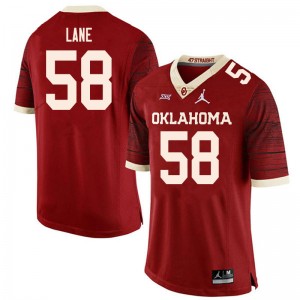 Men Ethan Lane Retro OU College Football #58 Jersey 566852-661