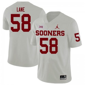 Men Ethan Lane White OU Sooners College Football #58 Jersey 583106-661