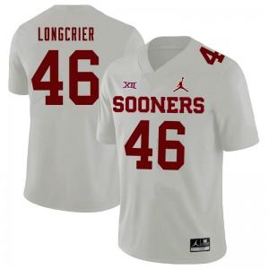 Men Hunter Longcrier White OU Jordan Brand College Football #46 Jersey 828290-875