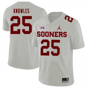 Men Jaden Knowles White OU Jordan Brand College Football #25 Jersey 859354-445
