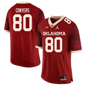Men Jalin Conyers Retro OU College Football #80 Jersey 161903-447