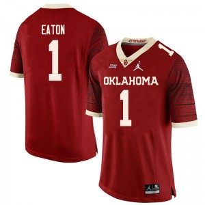 Men Joshua Eaton Retro OU Sooners College Football #1 Jersey 456911-869