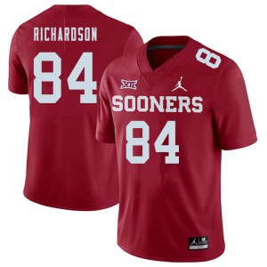 Men Kyre Richardson Crimson Oklahoma Sooners Jordan Brand College Football #84 Jersey 879487-218