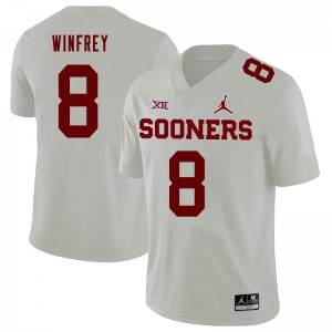 Men Perrion Winfrey White OU Jordan Brand College Football #8 Jersey 382067-841