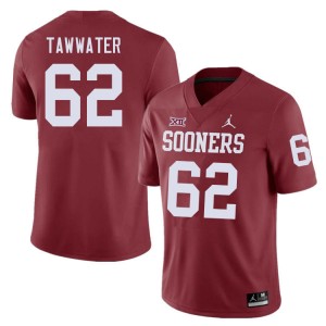 Men Ben Tawwater Crimson Oklahoma Sooners College Football #62 Jersey 212962-895
