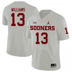 Men Caleb Williams White Sooners College Football #13 Jersey 560913-907