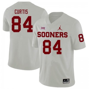 Men Davion Curtis White Sooners College Football #84 Jersey 309367-283