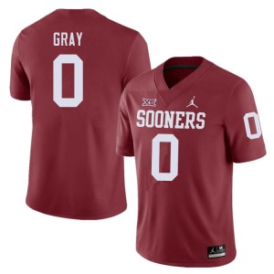 Men Eric Gray Crimson Oklahoma Sooners College Football #0 Jersey 473754-228