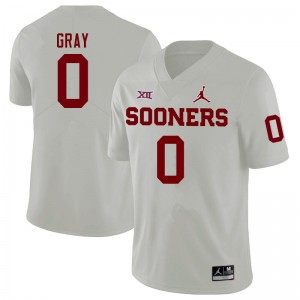 Men Eric Gray White OU College Football #0 Jersey 728001-367