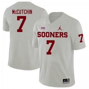 Men Latrell McCutchin White OU College Football #7 Jersey 920219-630