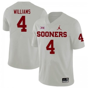 Men Mario Williams White OU College Football #4 Jersey 342590-115