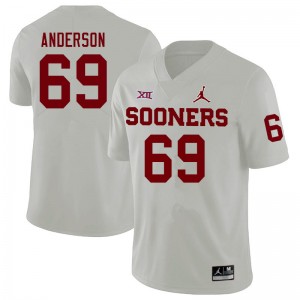 Men Nate Anderson White OU Sooners College Football #69 Jersey 835639-821