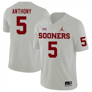 Men Andrel Anthony White Oklahoma College Football #5 Jersey 438496-159
