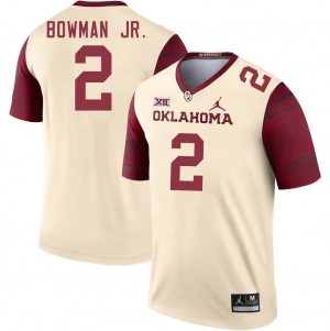 Men Billy Bowman Jr. Cream Oklahoma College Football #2 Jersey 617843-290