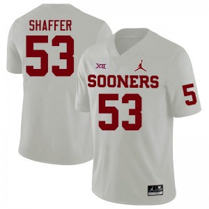 Men Caleb Shaffer White Oklahoma Sooners College Football #53 Jersey 861971-645