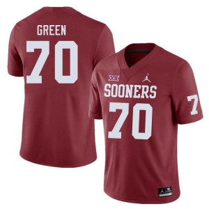 Men Cayden Green Crimson Oklahoma College Football #70 Jersey 454716-850