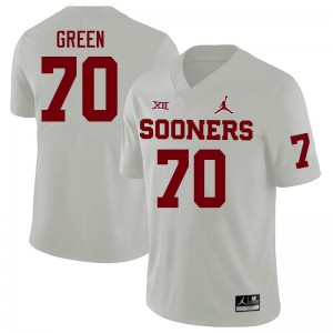 Men Cayden Green White Oklahoma Sooners College Football #70 Jersey 691283-241