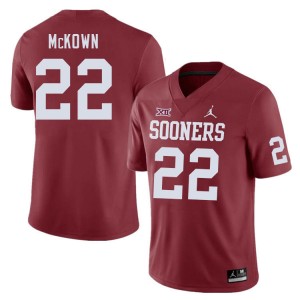 Men Chapman McKown Crimson OU Sooners College Football #22 Jersey 495939-858