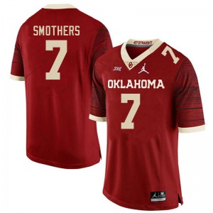 Men Daylan Smothers Retro OU Sooners College Football #7 Jersey 797182-366
